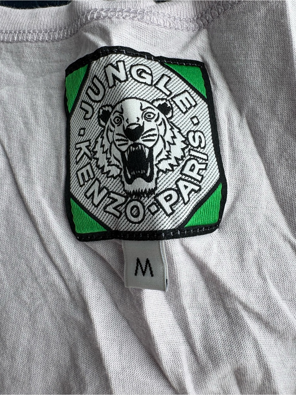 Authentic- Kenzo White Tank with Lavender Tiger Graphic- size M - Picture 5 of 6